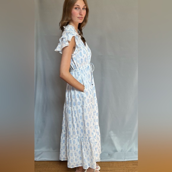 Village Lift block print Gracie dress - Picture 3 of 9